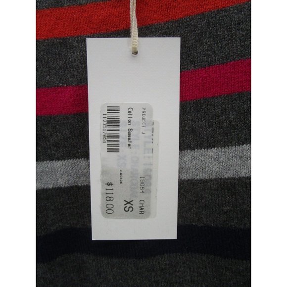 Project J Sweater XS Pullover Striped Crewneck Breathable Cotton NEW - Picture 10 of 11